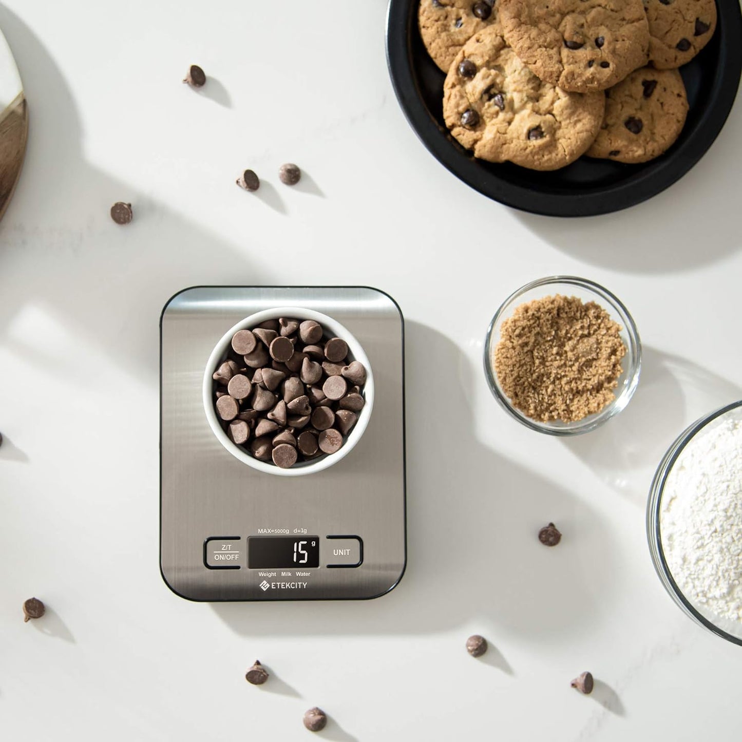Food Kitchen Scale, Digital Grams and Ounces, 11Lb | Tare Function, Ideal for Baking, Weight Loss, Keto, Meal Prep, Packages, Liquids and Jewelry, 304 Stainless Steel