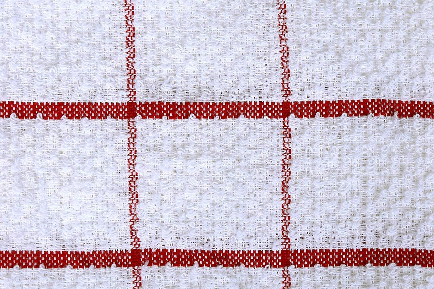 Cotton Kitchen Dish Cloths Set of 8 – Highly Absorbent, Super Soft Premium Terry Cleaning Cloth (12"X12" Inch) Premium Dishcloths for Washing Dishes (Red)