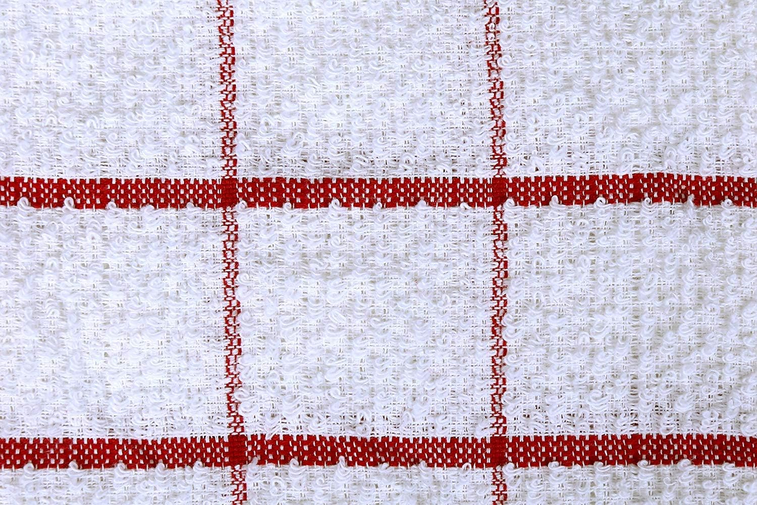 Cotton Kitchen Dish Cloths Set of 8 – Highly Absorbent, Super Soft Premium Terry Cleaning Cloth (12"X12" Inch) Premium Dishcloths for Washing Dishes (Red)