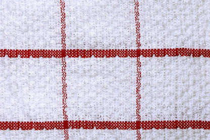 Cotton Kitchen Dish Cloths Set of 8 – Highly Absorbent, Super Soft Premium Terry Cleaning Cloth (12"X12" Inch) Premium Dishcloths for Washing Dishes (Red)