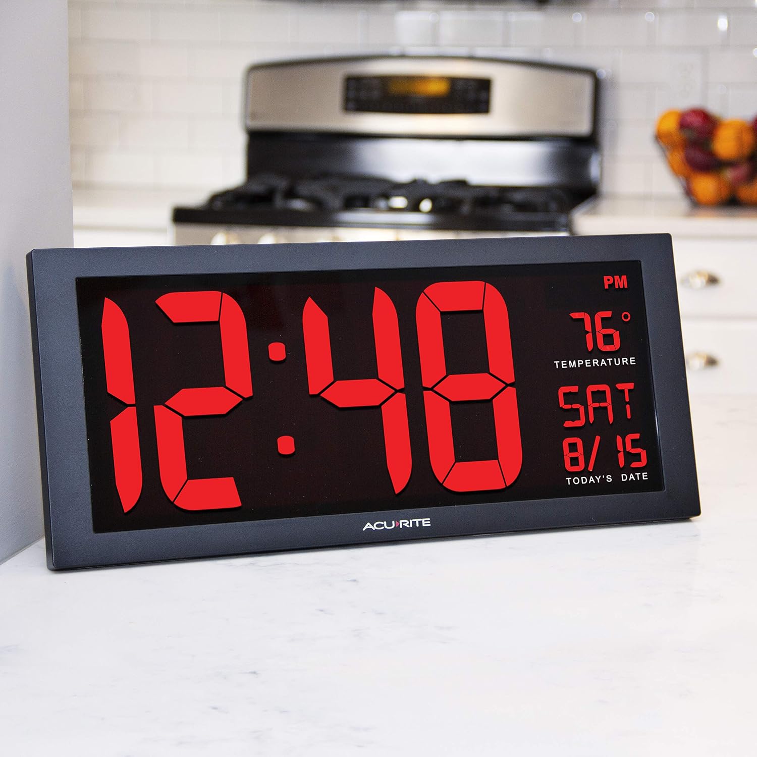 Digital Clock, 14.5-Inch / Red