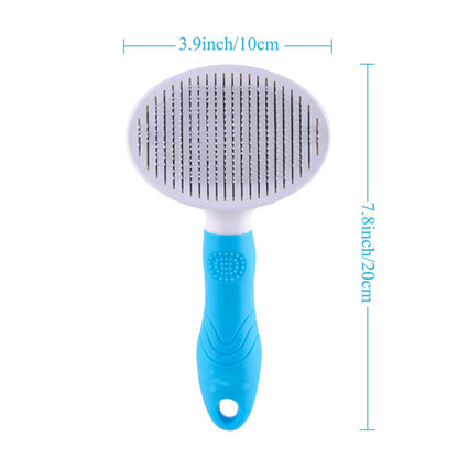 Self Cleaning Slicker Brush, Dog Cat Bunny Pet Grooming Shedding Brush - Easy to Remove Loose Undercoat, Pet Massaging Tool Suitable for Pets with Long or Short Hair